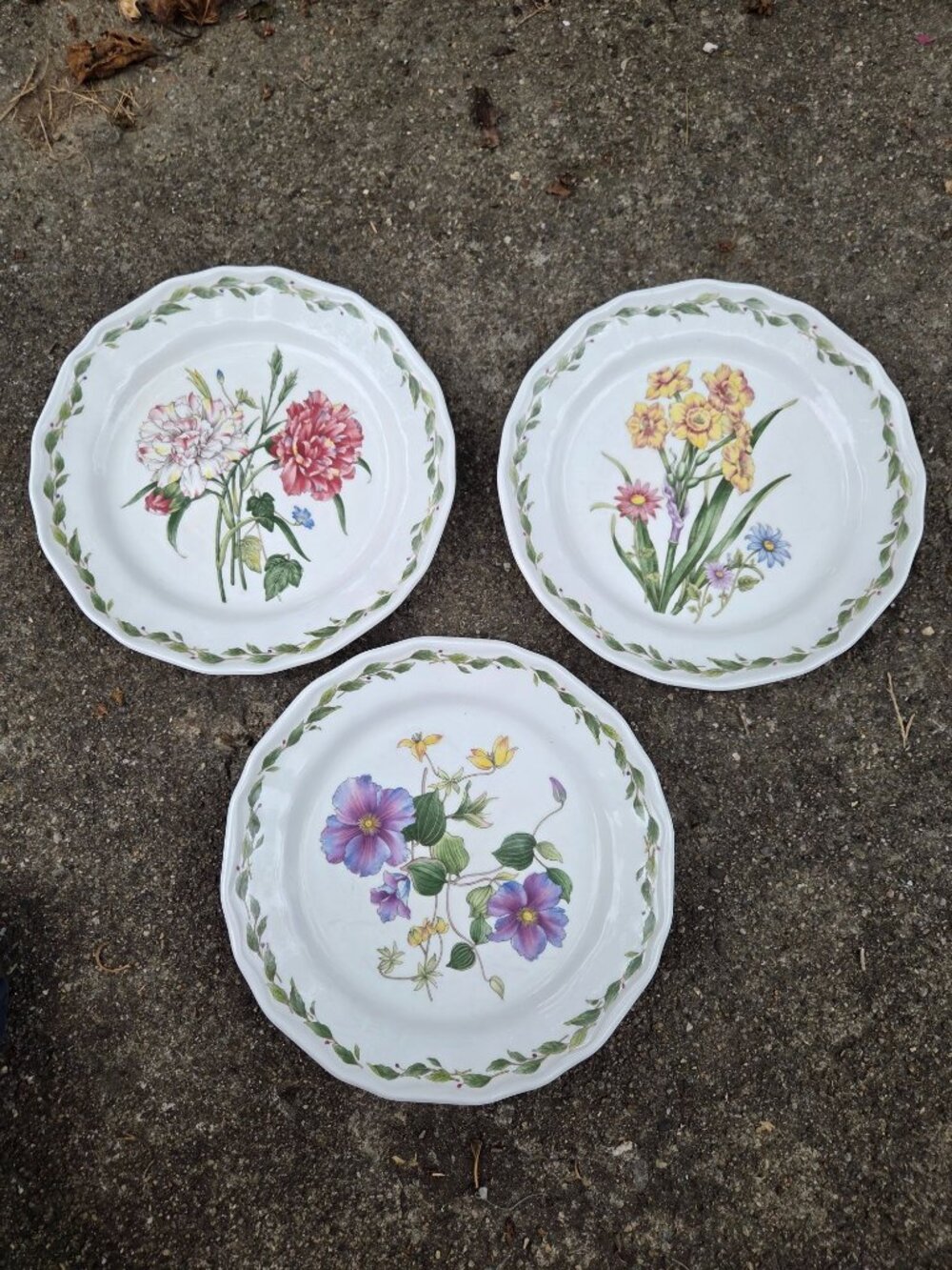 3 Noritake Casual Gourmet Floral Salad Plates Gourmet Garden 8"